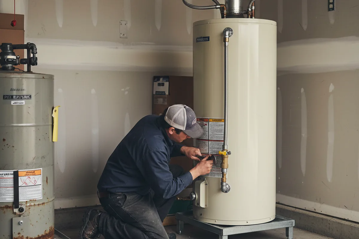 Water heater and shutoff valve replacement in Mount Gilead