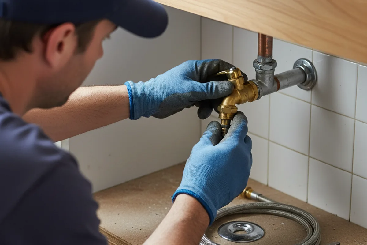 Shutoff valve and fitting work during Burst Pipe Repair in Mount Gilead